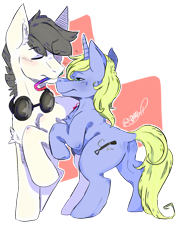 Size: 1240x1754 | Tagged: safe, artist:miphassl, oc, species:pony, candy, candy cane, couple, food, goggles, love, shipping, simple background, transparent background