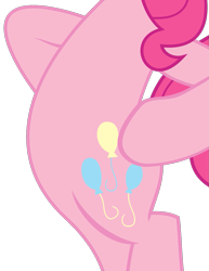 Size: 913x1184 | Tagged: safe, artist:mahaugher, edit, character:pinkie pie, species:pony, episode:putting your hoof down, g4, my little pony: friendship is magic, belly, bipedal, cropped, female, high res, hooves on hips, pictures of bellies, simple background, solo, transparent background, vector, vector edit