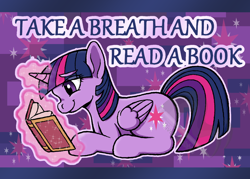 Size: 2100x1500 | Tagged: safe, artist:riverfox237, character:twilight sparkle, character:twilight sparkle (alicorn), species:alicorn, species:pony, book, female, glowing horn, horn, magic, reading, solo, telekinesis