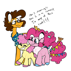 Size: 2048x2048 | Tagged: safe, artist:summersketch-mlp, character:cheese sandwich, character:li'l cheese, character:pinkie pie, ship:cheesepie, episode:the last problem, g4, my little pony: friendship is magic, family, female, male, shipping, straight