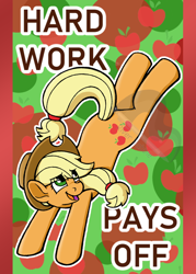 Size: 1500x2100 | Tagged: safe, artist:riverfox237, character:applejack, species:earth pony, species:pony, applejack's hat, clothing, cowboy hat, cutie mark, female, hat, open mouth, postcard, solo