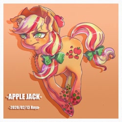 Size: 1000x1000 | Tagged: safe, artist:roya, character:applejack, species:earth pony, species:pony, alternate design, digital art, female, mare