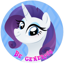 Size: 1500x1500 | Tagged: safe, artist:kabuvee, part of a set, character:rarity, species:pony, species:unicorn, bust, female, mare, portrait, solo