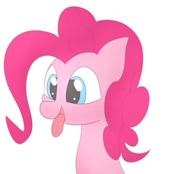 Size: 914x924 | Tagged: safe, artist:chocodamai, character:pinkie pie, digital art, female, simple background, smiling, solo, tongue out, white background