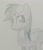 Size: 891x1038 | Tagged: safe, artist:chocodamai, character:rainbow dash, species:pegasus, species:pony, female, pencil drawing, solo, traditional art
