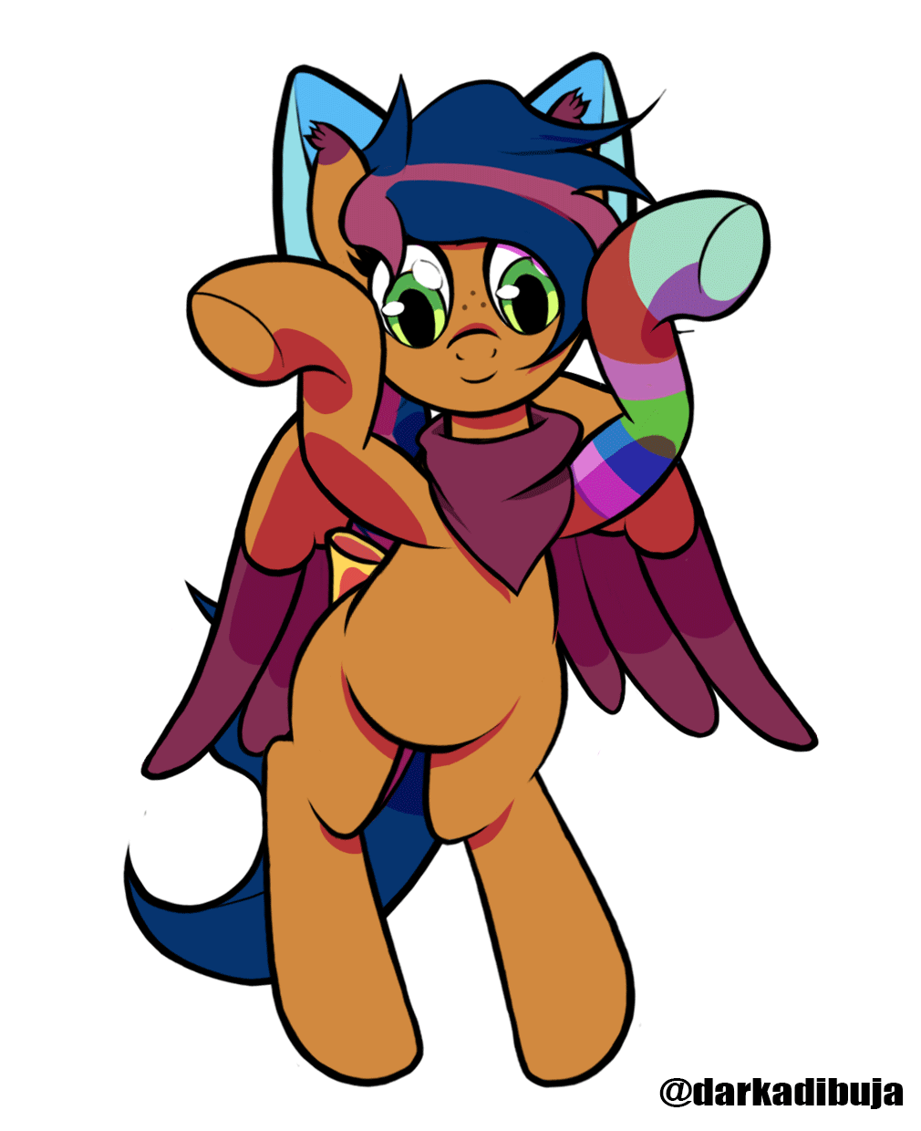 Size: 1010x1240 | Tagged: safe, artist:darka01, oc, oc only, oc:solar comet, species:pegasus, species:pony, animated, bipedal, clothing, male, simple background, socks, solo, striped socks, white background