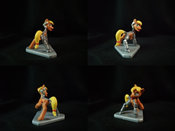 Size: 3185x2389 | Tagged: safe, artist:bomzzzik, character:applejack, species:earth pony, species:pony, g4, craft, cyborg, female, figure, figurine, robot, robot pony, solo