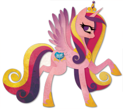 Size: 900x799 | Tagged: safe, artist:sleepwalks, character:princess cadance, species:alicorn, species:pony, female, raised hoof, solo