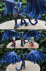 Size: 1280x1990 | Tagged: safe, artist:prototypespacemonkey, oc, oc:leyna, oc:shadow fire, species:alicorn, species:pony, g4, alicorn oc, craft, dragon wings, figurine, horn, ponified, sculpture, w.d. gaster, wings