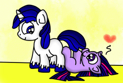 Size: 1108x754 | Tagged: safe, artist:ameliayap, character:shining armor, character:twilight sparkle, character:twilight sparkle (unicorn), species:pony, species:unicorn, g4, brother and sister, colt, cute, female, filly, filly twilight sparkle, heart, male, siblings, younger