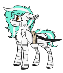 Size: 648x742 | Tagged: safe, artist:rokosmith26, oc, oc only, oc:rokosmith, species:pegasus, species:pony, g4, chest fluff, colored wings, female, filly, floppy ears, long hair, long mane, markings, multicolored wings, rope, simple background, skinny, solo, standing, tail, tied up, transparent background, tribal marking, wings, younger