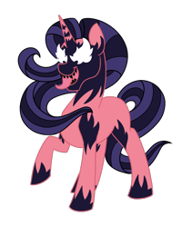 Size: 600x750 | Tagged: safe, artist:spyro-for-life, character:rarity, species:pony, species:unicorn, fanfic:the symbiote, g4, agony (symbiote), female, mare, marvel, marvel comics, possessed, simple background, symbiote, transparent background