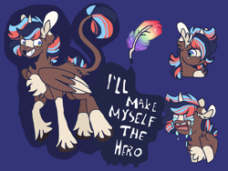 Size: 1600x1200 | Tagged: safe, artist:greyestgray, oc, oc only, oc:whimsy writer, species:alicorn, species:pony, g4, crying, solo, two toned wings, wings