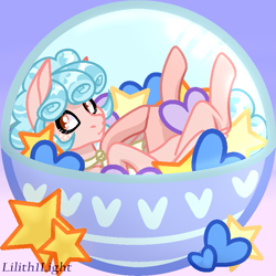 Size: 791x790 | Tagged: safe, artist:lilith1light, base used, character:cozy glow, species:pegasus, species:pony, g4, cozybetes, cup, cup of pony, cute, female, filly, heart, micro, raised hoof, raised leg, solo, stars, teacup