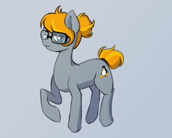 Size: 1500x1200 | Tagged: safe, artist:plaguemare, oc, oc:linux gf, species:earth pony, species:pony, /mlp/, g4, drawthread, glasses, linux, ponified, simple background, solo