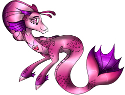 Size: 1954x1495 | Tagged: safe, artist:songheartva, oc, oc:anemones, species:siren, g4, female, simple background, solo, transparent background
