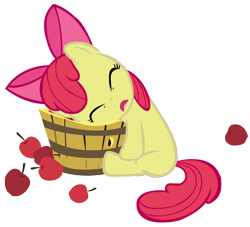 Size: 960x872 | Tagged: safe, artist:purplefairy456, character:apple bloom, species:earth pony, species:pony, g4, apple, blank flank, food, simple background, solo, transparent background, vector