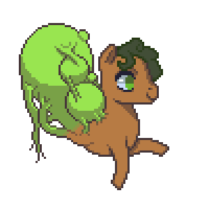 Size: 300x300 | Tagged: safe, artist:zettaidullahan, oc, oc only, species:pony, g4, animated, floating, gif, monster pony, pixel art, simple background, smiling, solo, transparent background, wiggling