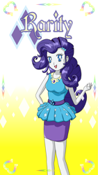 Size: 983x1740 | Tagged: safe, artist:nedemai, character:rarity, species:eqg human, g4, my little pony:equestria girls, anime style, breasts, female, sailor moon, solo, style emulation