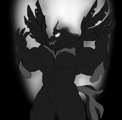 Size: 4096x4054 | Tagged: safe, artist:caseyljones, character:pony of shadows, species:anthro, g4, buff, muscles
