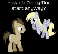 Size: 926x854 | Tagged: safe, artist:arceus55, character:derpy hooves, character:doctor whooves, character:time turner, ship:doctorderpy, derp, female, male, question, shipping, straight, swapped cutie marks, text, underp