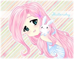 Size: 1280x1024 | Tagged: dead source, safe, artist:framboosi, character:angel bunny, character:fluttershy, blushing, humanized, pony coloring