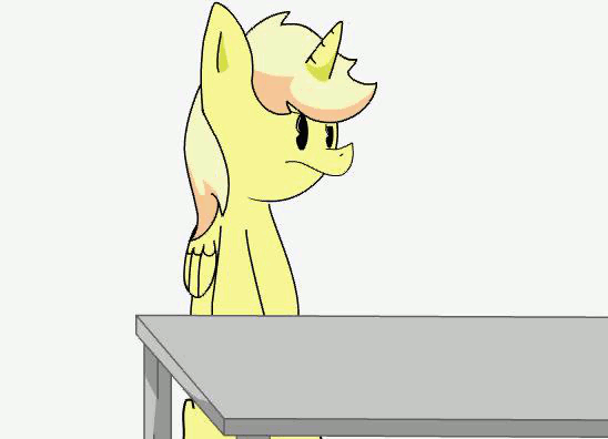 Size: 548x396 | Tagged: safe, artist:php120, oc, oc only, oc:ticket, species:alicorn, species:pony, alicorn oc, animated, frame by frame, solo, table flip
