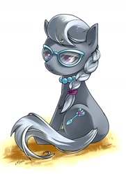 Size: 1300x1800 | Tagged: safe, artist:katiramoon, character:silver spoon, species:pony, female, glasses, simple background, solo, white background