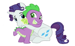 Size: 2060x1270 | Tagged: safe, artist:ravenevert, character:barb, character:rarity, character:spike, ship:sparity, barlusive, elusive, hug, rule 63, simple background, smiling, transparent background, vector