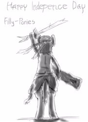 Size: 2430x3364 | Tagged: safe, artist:devious-stylus, species:pony, bandana, bipedal, holiday, independence day, lapu-lapu, philippines, phillipine independence day, ponified, shield, solo, sword, weapon