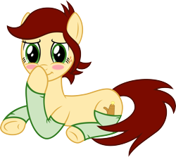 Size: 3400x3039 | Tagged: safe, artist:vaderpl, oc, oc only, oc:canni soda, blushing, clothing, simple background, socks, solo, transparent background, underhoof