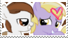 Size: 99x56 | Tagged: safe, artist:flow3r-child, character:dinky hooves, character:pipsqueak, ship:dinkysqueak, deviantart stamp, heart, shipping, stamp