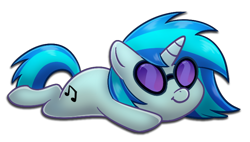 Size: 706x400 | Tagged: safe, artist:ufocookiez, character:dj pon-3, character:vinyl scratch, species:pony, species:unicorn, female, mare, simple background, solo, transparent background