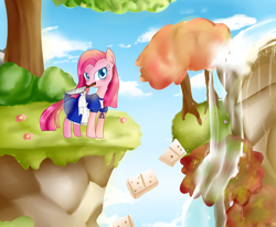 Size: 900x743 | Tagged: safe, artist:haruliina, character:pinkamena diane pie, character:pinkie pie, alice:madness returns, american mcgee's alice, crossover, female, knife, solo, vorpal blade