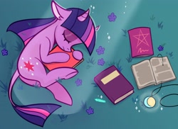 Size: 4096x2981 | Tagged: safe, artist:switchsugar, character:twilight sparkle, character:twilight sparkle (unicorn), species:pony, species:unicorn, g4, cute, occult, sleeping, solo
