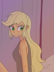 Size: 1536x2048 | Tagged: safe, artist:haibaratomoe, character:applejack, species:eqg human, g4, looking at you, solo
