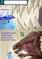 Size: 1000x1400 | Tagged: safe, artist:dazko, character:minuette, ask, ask doctor colgate, do you even lift, hydralisk, meme, starcraft, tumblr, zerg