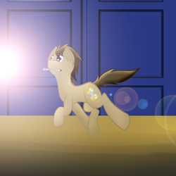 Size: 894x894 | Tagged: safe, artist:catopia26, character:doctor whooves, character:time turner, crossover, male, solo, sonic screwdriver