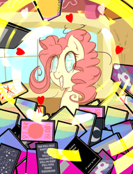 Size: 1528x2000 | Tagged: safe, artist:timeforsp, character:pinkie pie, book, female, not celestia, solo