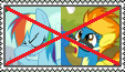 Size: 113x65 | Tagged: safe, artist:fairykitties22, character:rainbow dash, character:spitfire, ship:spitdash, anti-shipping, background pony strikes again, deviantart stamp, female, lesbian, shipping, stamp