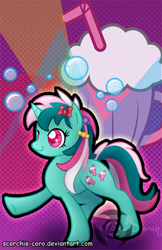 Size: 500x773 | Tagged: safe, artist:scorchie-critter, character:fizzy, species:twinkle eyed pony, g1, female, g1 to g4, generation leap, solo