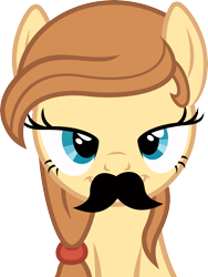 Size: 4034x5374 | Tagged: safe, artist:filpapersoul, oc, oc only, oc:cream heart, species:earth pony, species:pony, absurd resolution, bedroom eyes, female, mare, moustache, simple background, solo, transparent background, vector