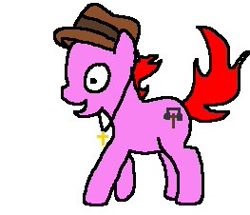 Size: 263x226 | Tagged: safe, artist:pewdie-pinkiepie, oc, oc only, oc:clarance, species:earth pony, species:pony, 1000 hours in ms paint, christianity, clarence, clothing, cross, fedora, hat, headphones, ms paint, necklace, religion, solo