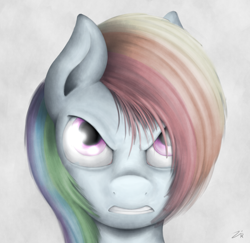Size: 1200x1165 | Tagged: safe, artist:zirbronium, character:rainbow dash, angry, female, solo