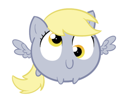 Size: 612x494 | Tagged: safe, artist:ufocookiez, character:derpy hooves, species:pegasus, species:pony, chubbie, ball, cute, female, mare, simple background, solo, transparent background