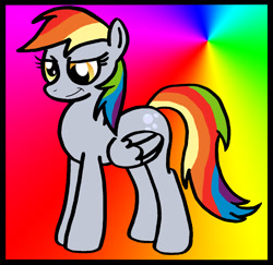 Size: 1666x1621 | Tagged: safe, artist:dragonblood6400, character:derpy hooves, species:pegasus, species:pony, episode:rainbow falls, g4, my little pony: friendship is magic, alternate hair color, female, mare, not rainbow dash, rainbow hair, solo