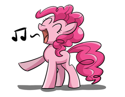Size: 981x763 | Tagged: safe, artist:ufocookiez, character:pinkie pie, female, singing, solo