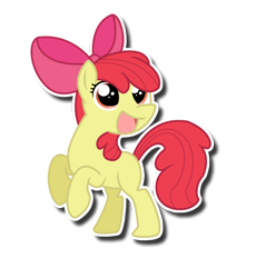 Size: 794x862 | Tagged: safe, artist:ufocookiez, character:apple bloom, female, simple background, solo, transparent background