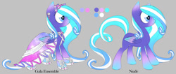 Size: 1378x582 | Tagged: safe, artist:alicornparty, oc, oc only, species:pegasus, species:pony, adoptable, clothing, dress, gala dress