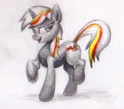 Size: 676x593 | Tagged: safe, artist:benrusk, oc, oc only, oc:velvet remedy, species:pony, species:unicorn, fallout equestria, fanfic, fanfic art, female, horn, mare, simple background, solo, traditional art, white background